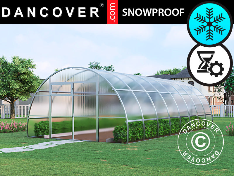Serre polycarbonate, Strong NOVA 32m², 4x8m, Argent