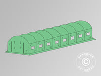 Copertura per serra tunnel, 4x10,6x2m, 140g/m² PE, Verde