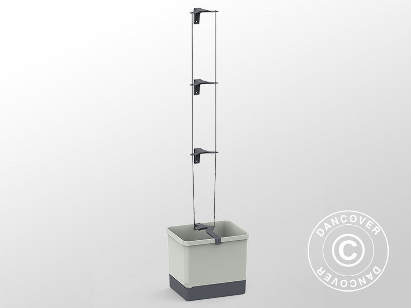 Jardinière, CURT CUCUMBER, avec piquet et réservoir d’eau, Gris clair