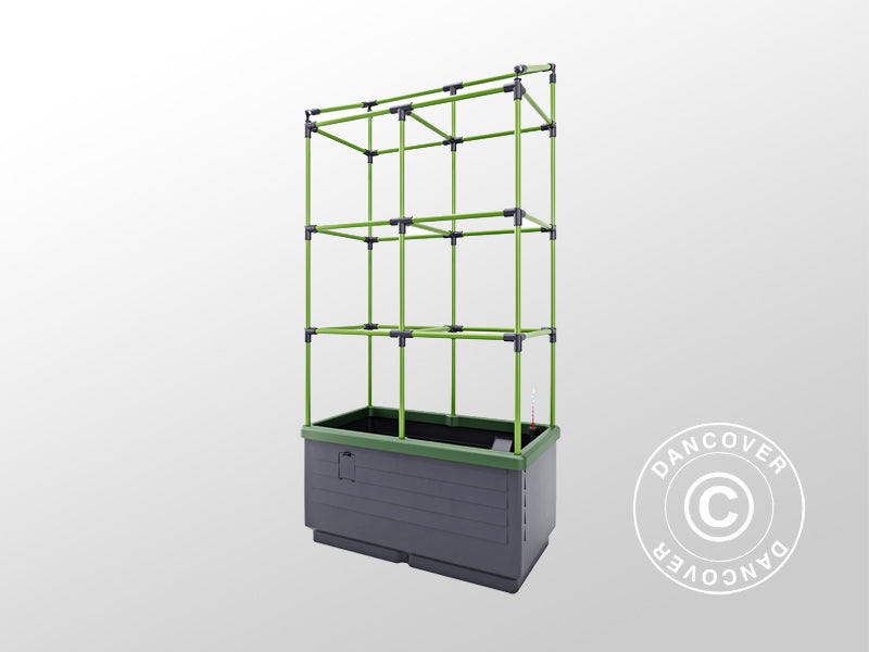 Fioriera CityJungle con 2 coperture, sistema di auto irrigazione, 62x33x128cm, Antracite