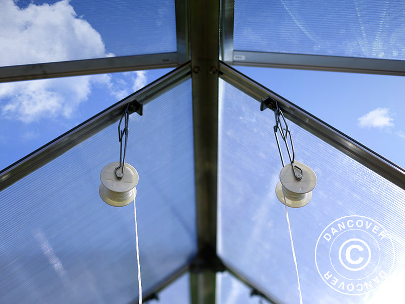 Serre en polycarbonate Balance 11,1m², Palram/Canopia, 3,04x3,66x2,57m, Argent