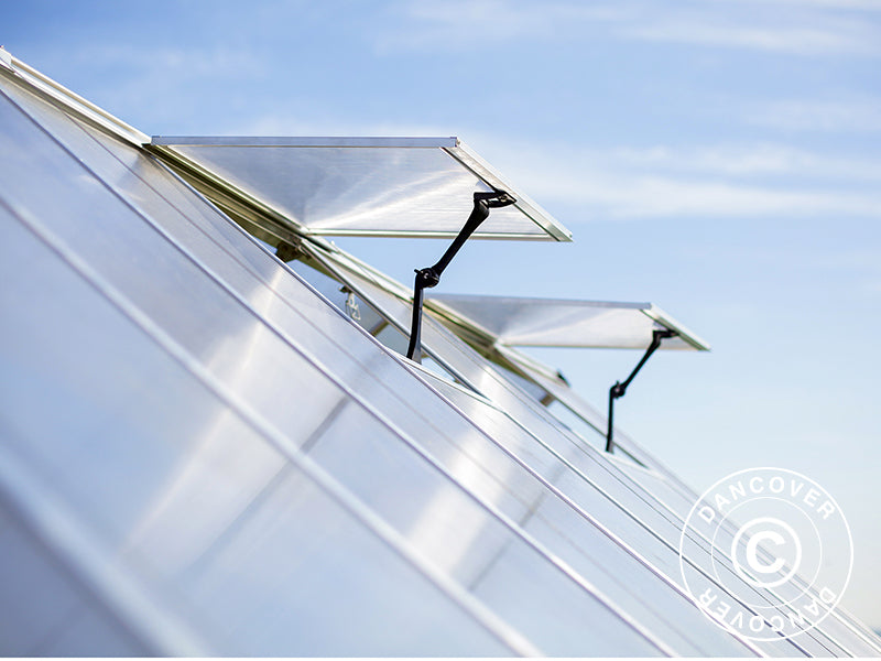 Serre en polycarbonate Balance 11,1m², Palram/Canopia, 3,04x3,66x2,57m, Argent