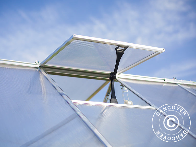 Serre en polycarbonate Balance 11,1m², Palram/Canopia, 3,04x3,66x2,57m, Argent