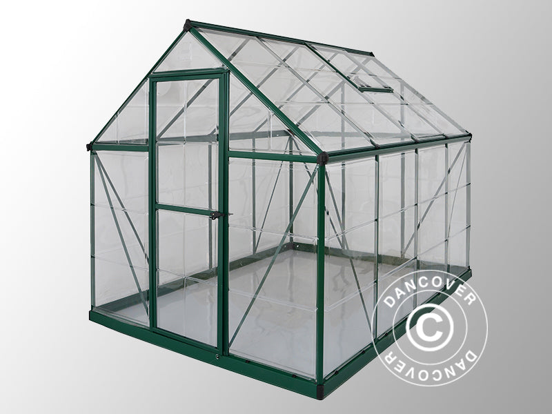 Serre en polycarbonate Harmony 4,5m², Palram/Canopia, 1,85x2,47x2,08m, Vert