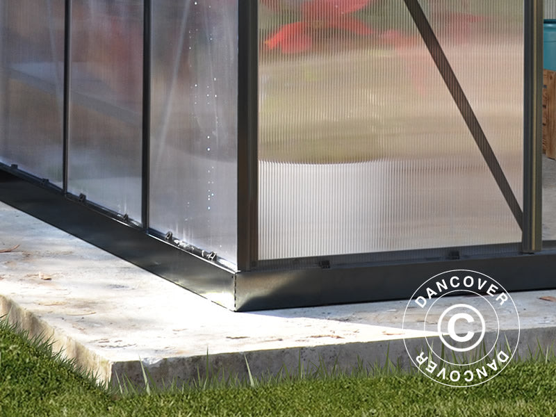 Serre en polycarbonate 4,6m², Palram/Canopia, 1,85x2,47x2,08m, Gris