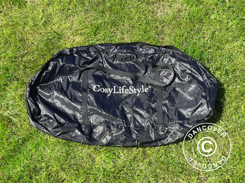 Eisbadewanne, Ø80x75cm, 300L, Schwarz/Weiß