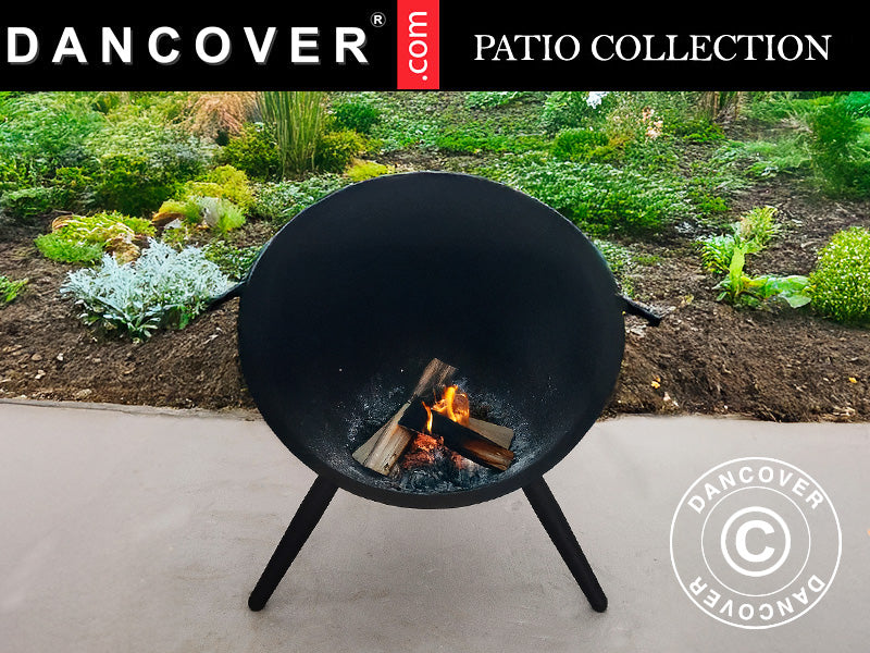 Feuerschale Halbkugel, Ø60x65cm, Schwarz