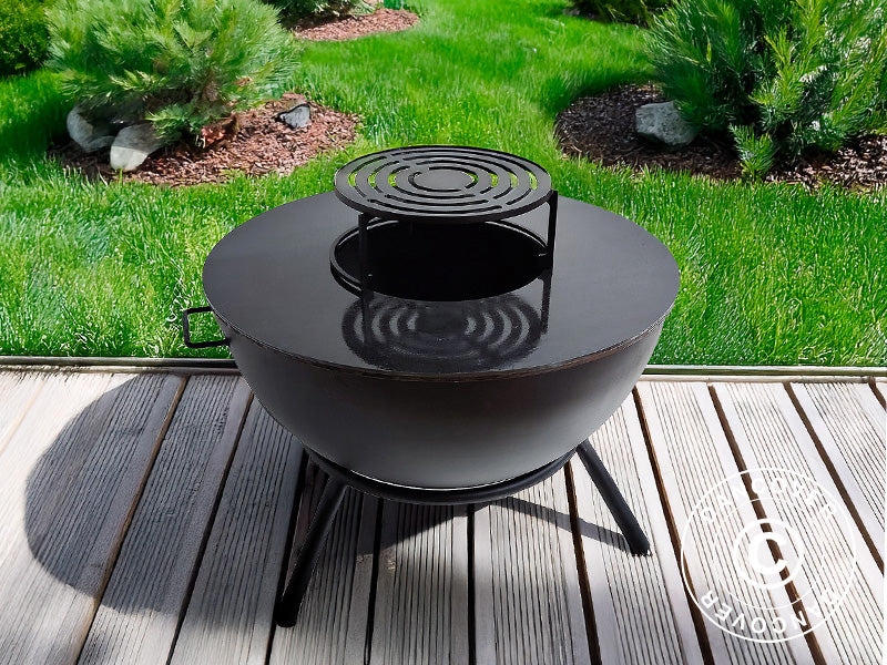 Feuerschale Halbkugel, Ø60x40/65cm, Schwarz