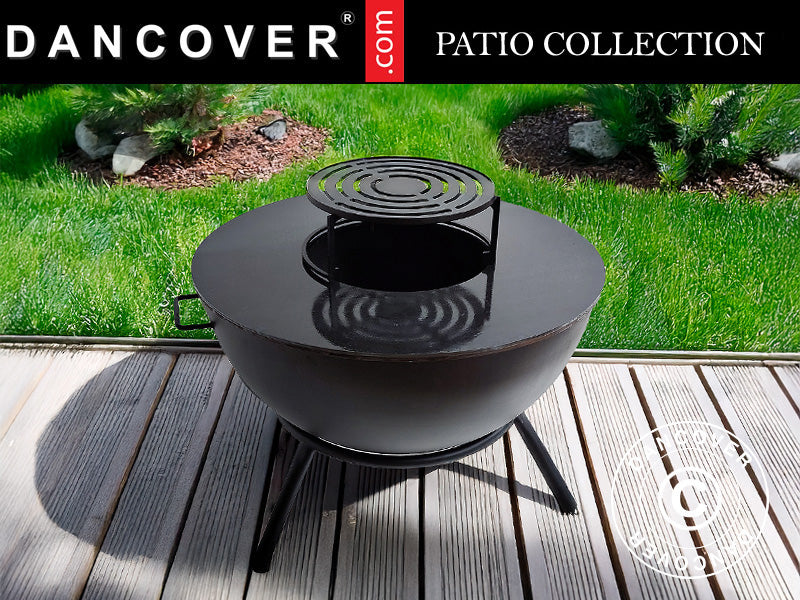 Braciere Semisfera, Ø60x40/65cm, Nero