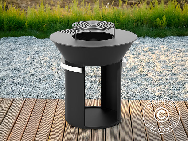 Fire Bowl w/Wood Storage Ø93x98cm Black