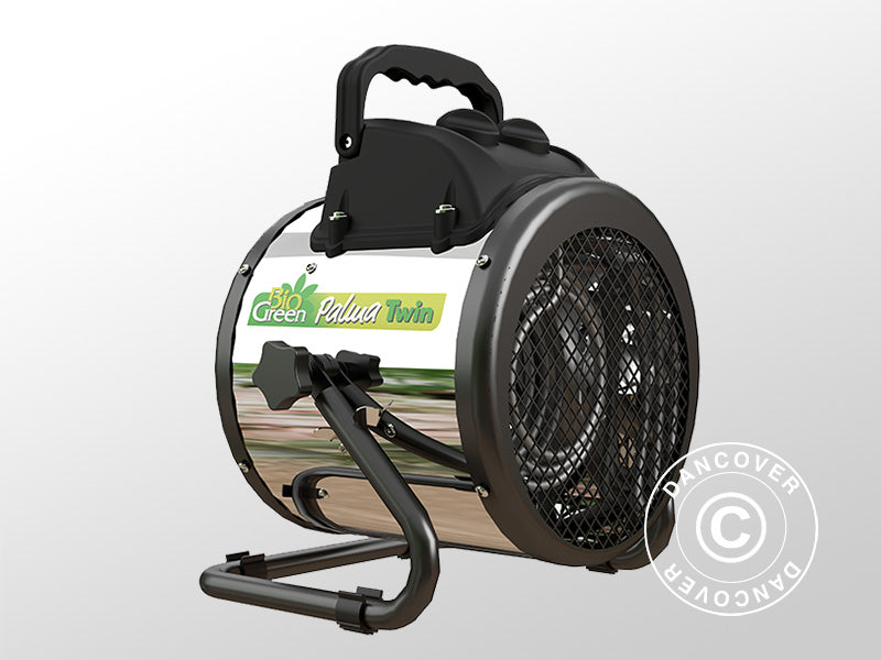 Gewächshausheizung, Palma Twin, manuell, 1000/2000 W, Schwarz/Silber