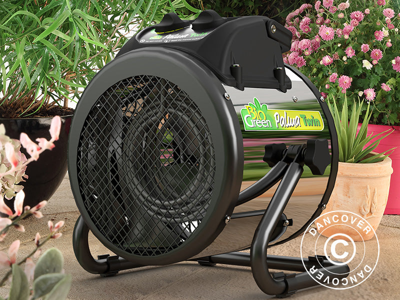 Gewächshausheizung, Palma Twin, manuell, 1000/2000 W, Schwarz/Silber