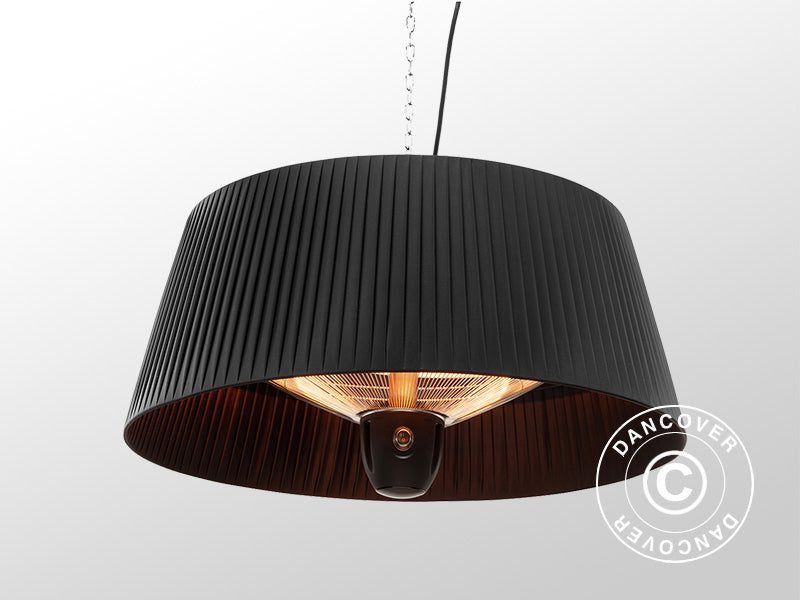 Halogen Deckenheizstrahler IKEMA mit RC, 1500W, Schwarz