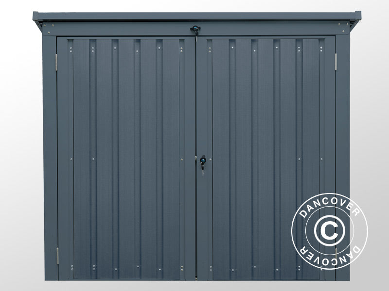 Cache poubelle double 1,58x1,01x1,34m, 1,6m², Anthracite