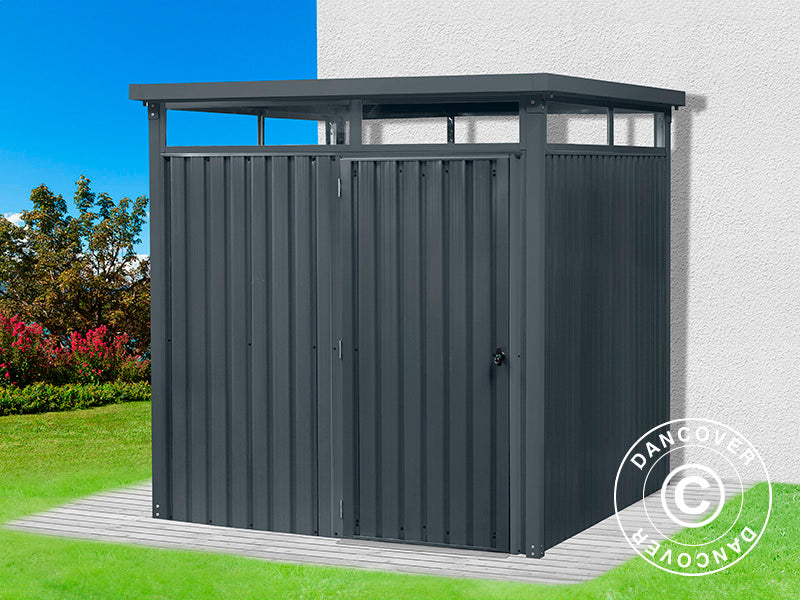 Abri de jardin avec lucarne, 2,04x2,45x2,26m, 5,0m², Anthracite