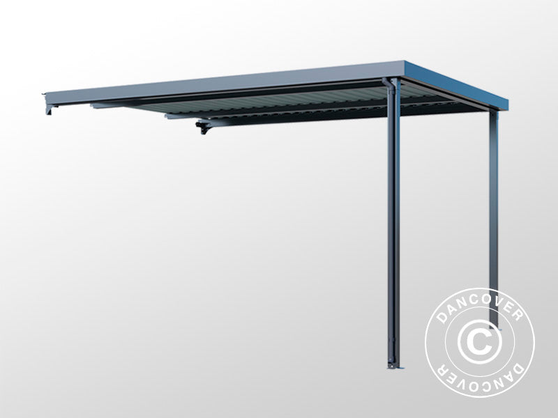 Anbau für Geräteschuppen mit Oberlicht, 2,86x2,45x2,26m, 7m², Anthrazit