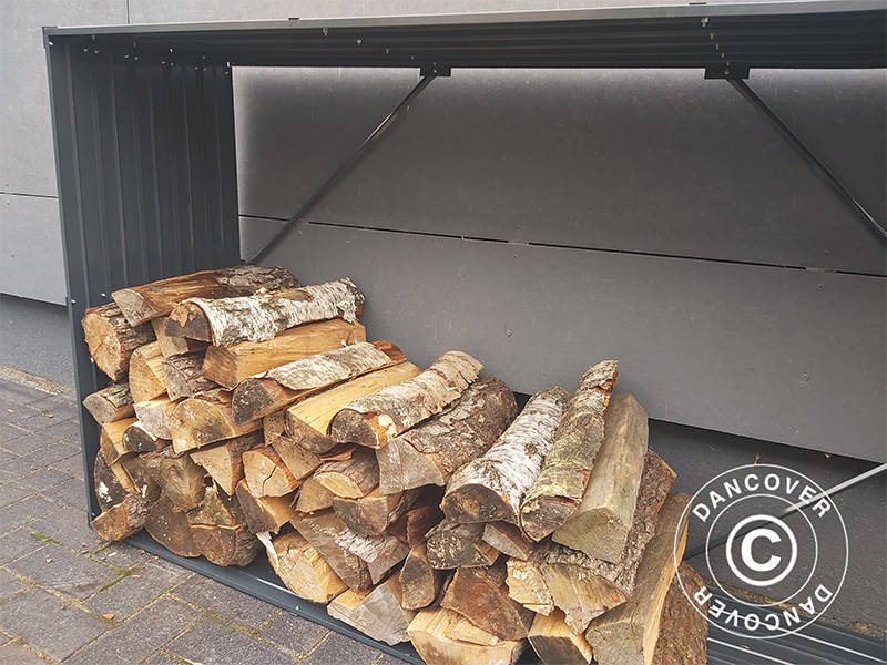Holzlager, Hochbeet 1,8x0,5x1,1m ProShed®, 0,9m², Anthrazit