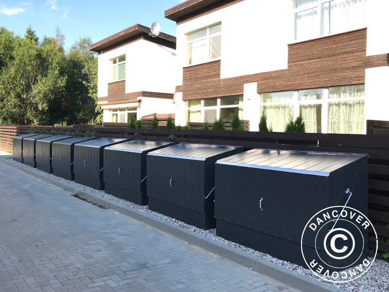 Rangement pour vélo, Bicycle Storage Box, Trimetals, 1,96x0,89x1,33m, 1,74m², Anthracite