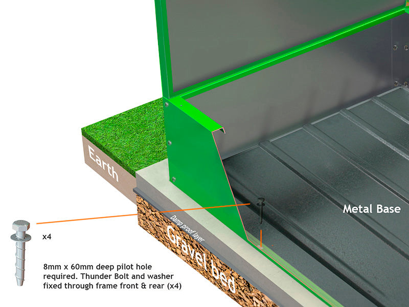 Rangement pour vélo, Bicycle Storage Box, Trimetals, 1,96x0,89x1,33m, 1,74m², Anthracite