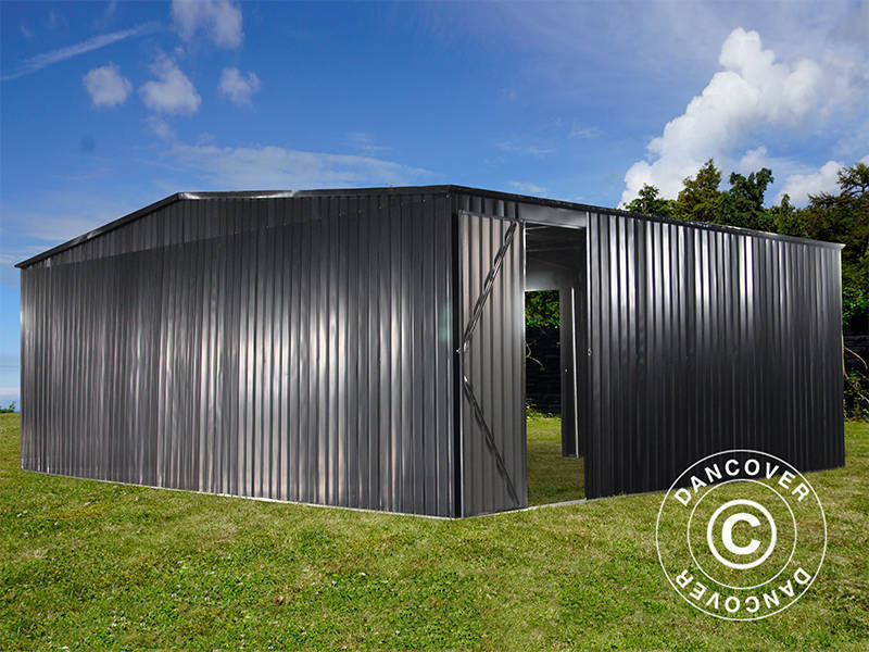 Garage métallique double 6,37x5,13x2,41m, 31,74m², ProShed®, Anthracite