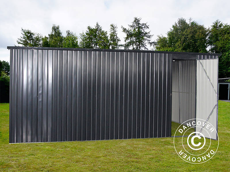 Garage métallique double 6,37x5,13x2,41m, 31,74m², ProShed®, Anthracite