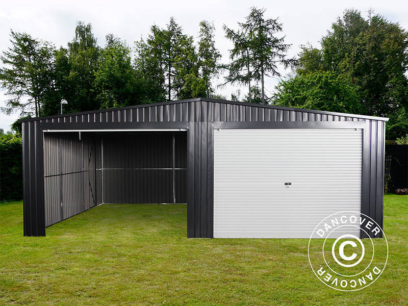 Garage doppio in metallo 6,37x5,13x2,41m, 31,74m², ProShed®, Antracite
