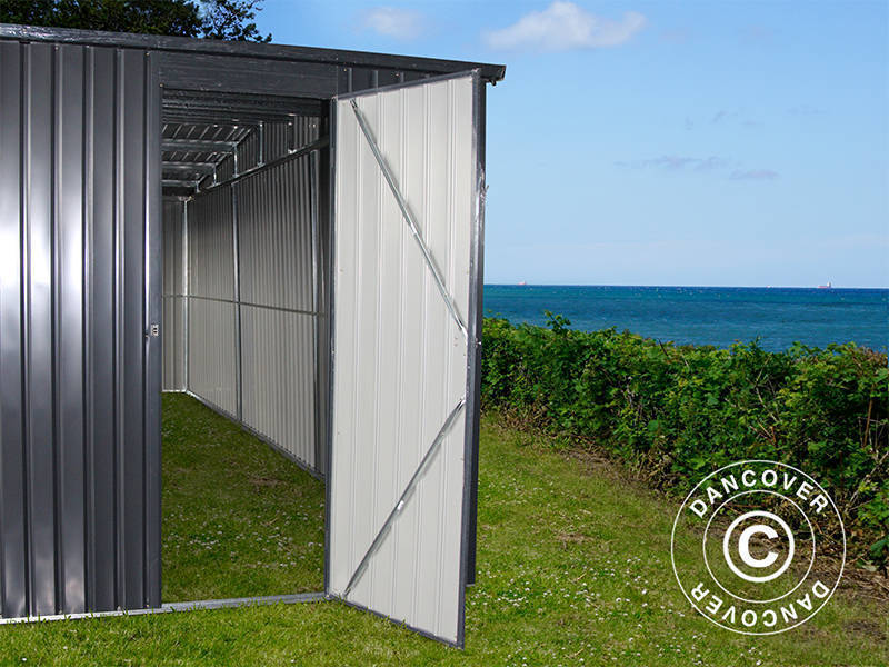 Garage métallique double 6,37x5,13x2,41m, 31,74m², ProShed®, Anthracite