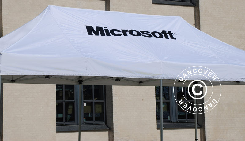 1 Stampa logo 30x85cm sul tetto del FleXtents