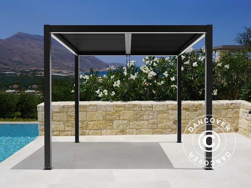 Pergola Gazebo San Pablo Alu+ 3x3m Black