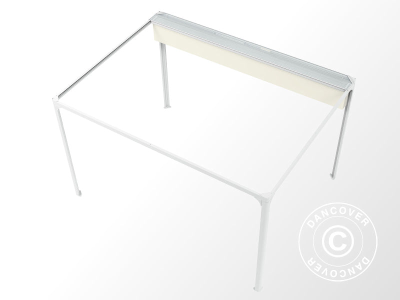 Pergola San Fernando, 4x3m, Blanc/Beige