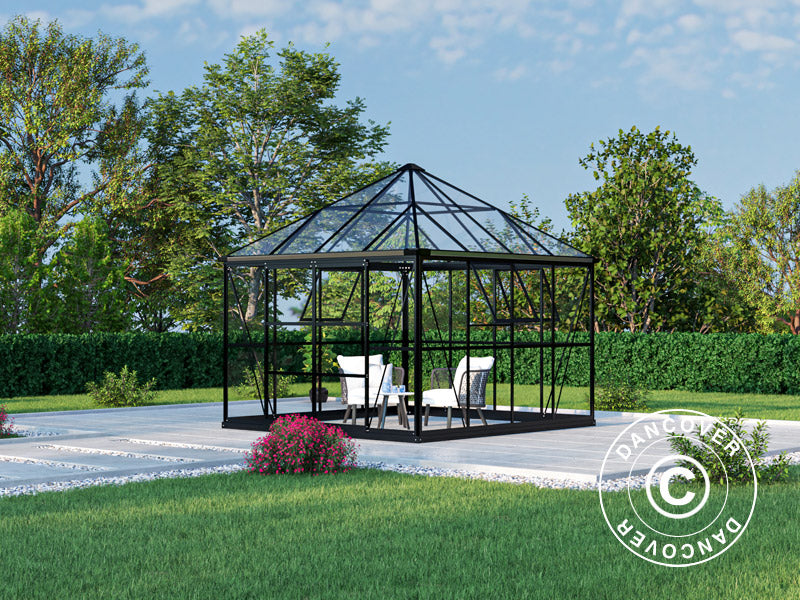 Gazebo 2,82x2,86x2,8m Black