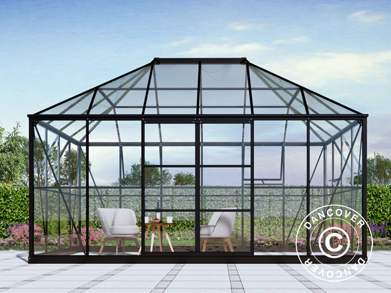 Gazebo 4,2x2,86x2,84m Black