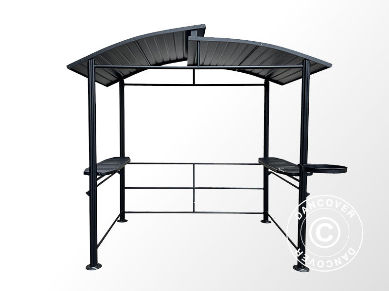 BBQ Gazebo Luna 2,4x1,5x2,3m Black