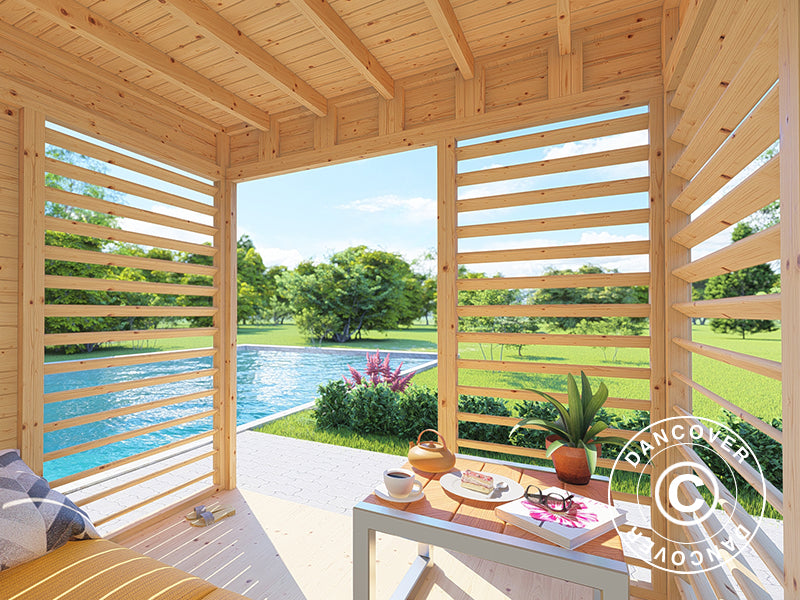 Holzpavillon, Bertilo Garten Lounge 1, 2,26x2,34x2,32m