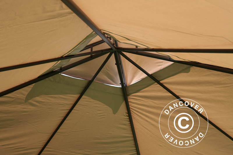 Pavillon Osiris 3x3m, Dunkelbeige