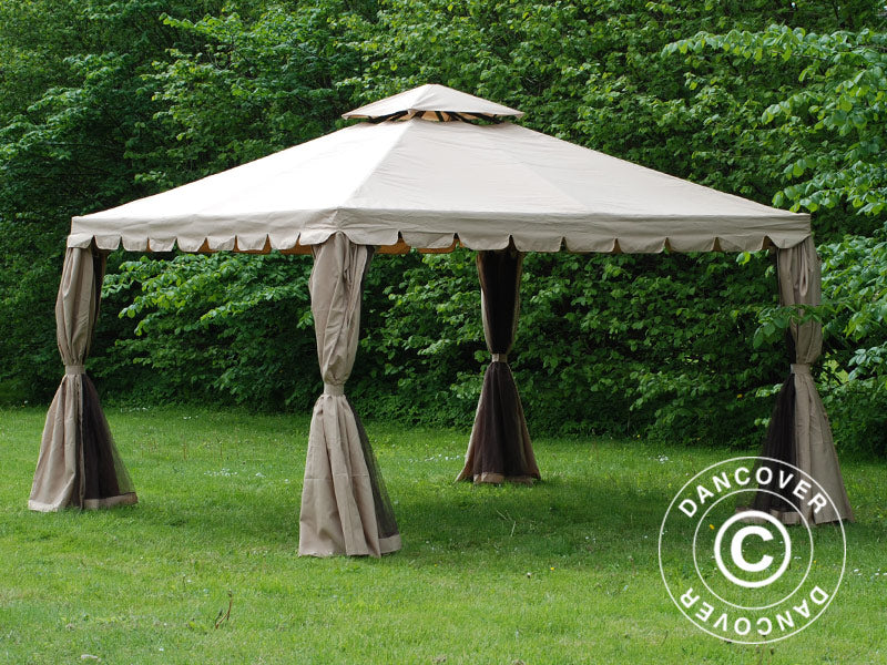 Gazebo da giardino Osiris 4x4m, Beige scuro