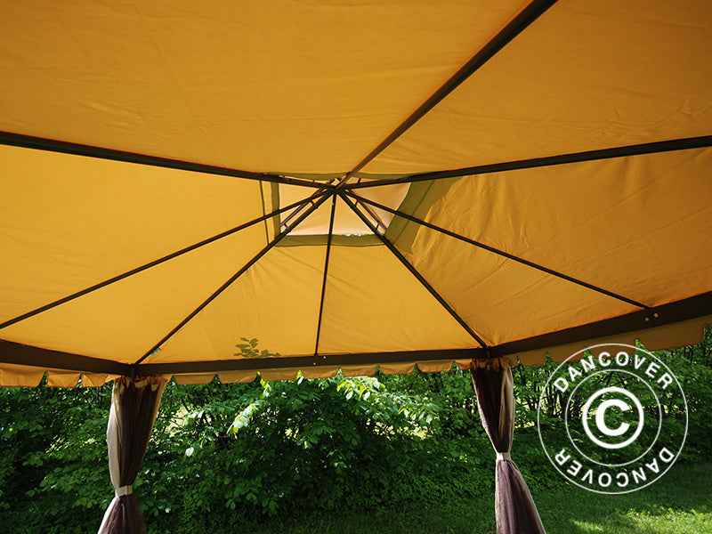 Gazebo da giardino Osiris 4x4m, Beige scuro