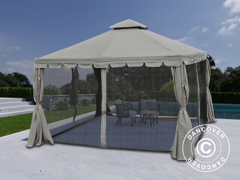 Gazebo da giardino Osiris 4x4m, Grigio