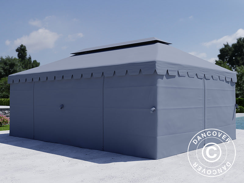 Tonnelle de jardin Osiris 4x6m, Gris