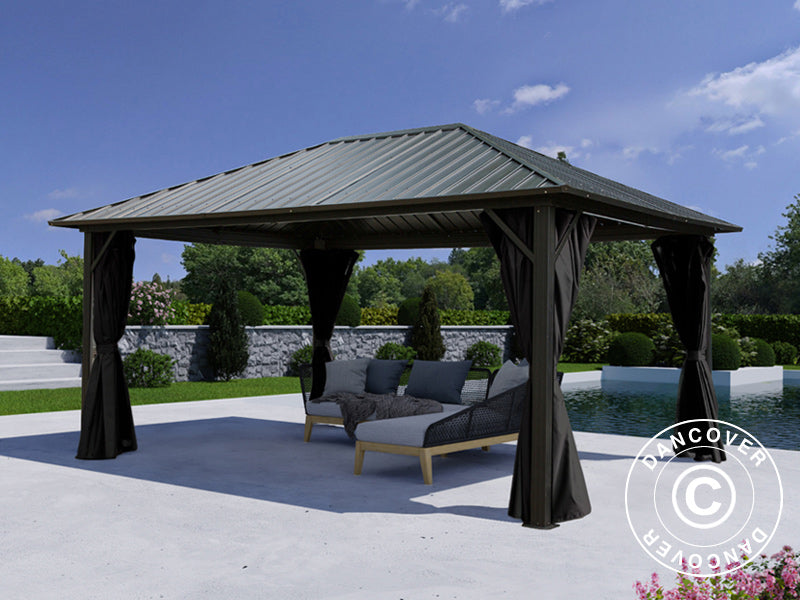 Gazebo San Bernardino 3,65x4,85m Black