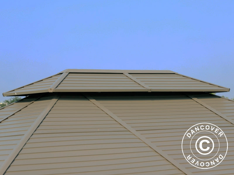 Gazebo San Bruno 3,6x5m w/PC Sides Brass