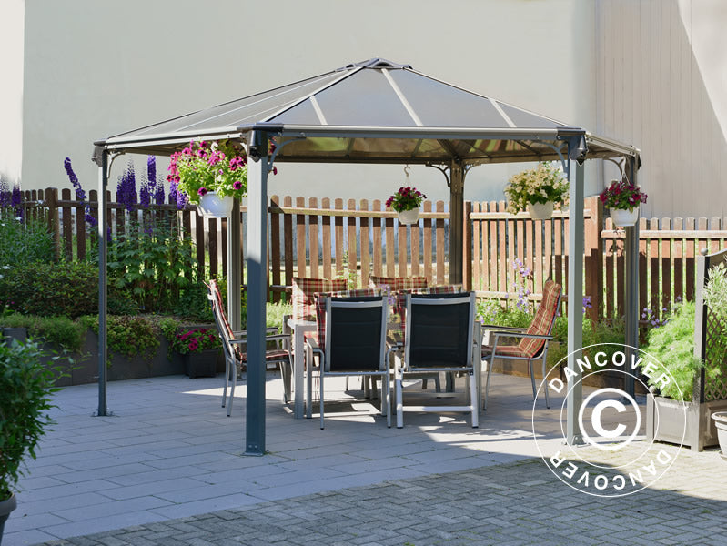 Gazebo da giardino Monaco, Palram/Canopia, 4,5x4,5m, Grigio