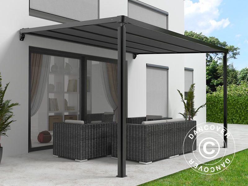 Patio Cover Santa Ynez 4x3m Black/Dark Grey