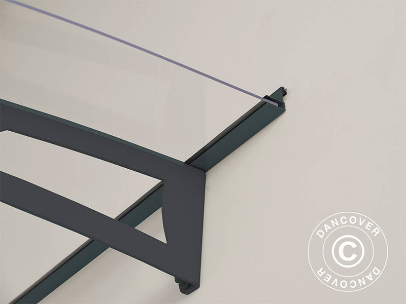 Pensilina Aquila, Palram/Canopia, 0,915x1,505m, Grigio scuro/Transparente