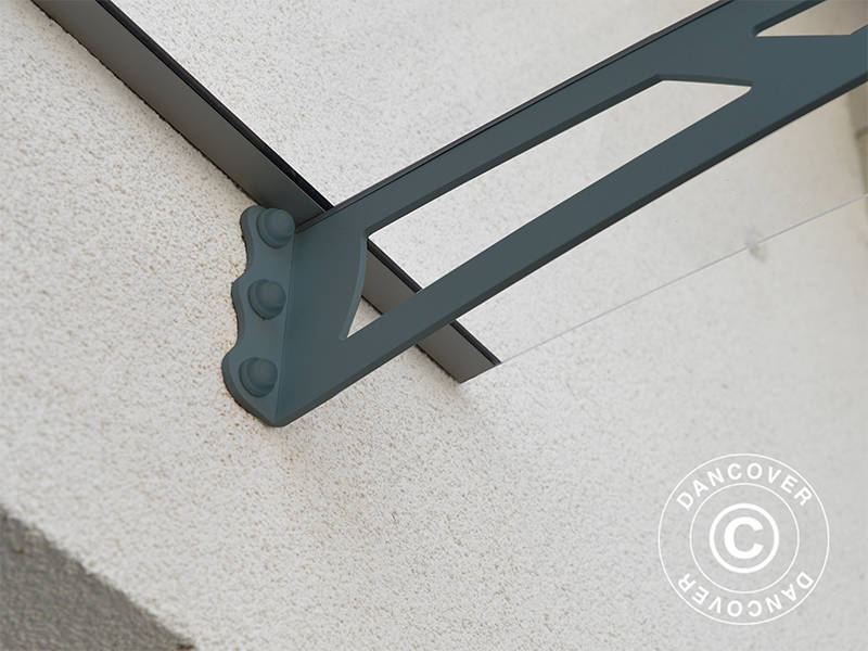 Pensilina Aquila, Palram/Canopia, 0,915x1,505m, Grigio scuro/Transparente