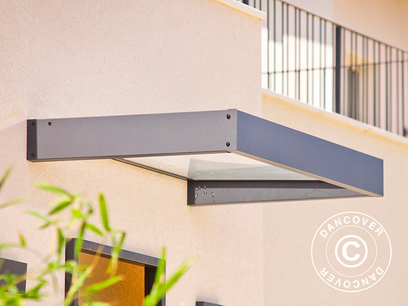 Pensilina Sophia 1600, Palram/Canopia, 0,95x1,6x0,17m, Grigio scuro/Trasparente