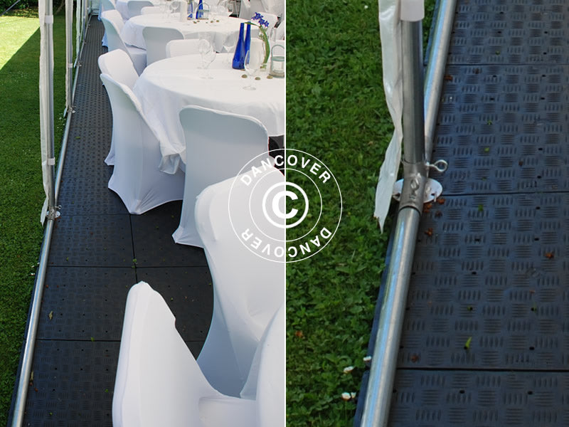 Tente de réception, SEMI PRO Plus CombiTents® 900 6x12m, 4-en-1, Blanc