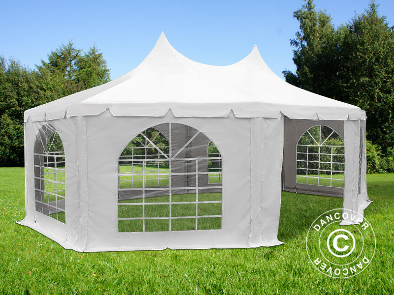 Tendone per feste Elegance PVC, ottagonale 6,8x5m, PVC
