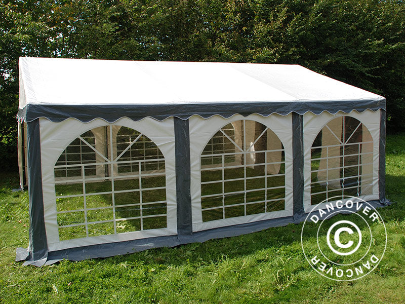 Tendone per feste Original 3x6m PVC 900, Grigio/Bianco