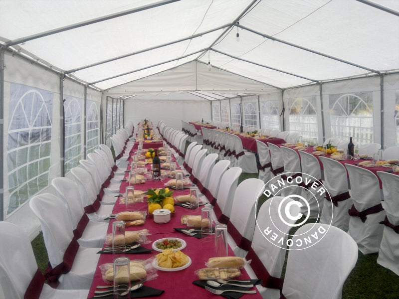 Tendone per feste PLUS 5x10m PE 700, Bianco